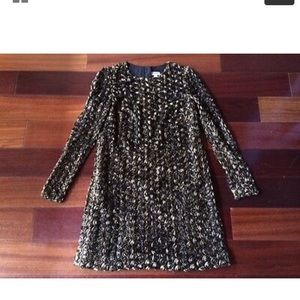 ALICE BY TEMPERLEY Donna Shift Dress Metallic Rose